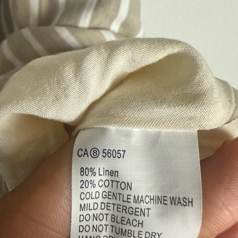 Petal + Pup Odette Midi Dress - Beige Stripe Size XS - Picture 3 of 6